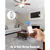 Wireless Light Switch and Receiver Kit, WILAWELS Remote Light Switches, No in-Wall Wiring Required, Remote Control Wall Switch for Ceiling Lights, Fan, 100 Ft RF Range, FCC Listed W15RC1106