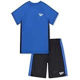 Shirt: Rundhals Reebok Tod T-Shirt und kurze Hose, sportlich, für Kinder, Jungen, Sportset, C29221RBI, Königsblau, 3 años