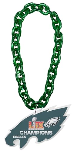 aminco Philadelphia Eagles NFL Super Bowl 59 Champions Fan Chain Green