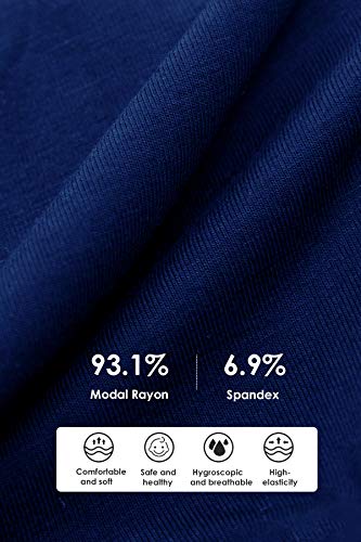 Smallshow Women's Maternity Tank Tops Sleeveless Ruched Pregnancy Clothes Black/Navy/Wine Medium 3-Pack #TOP6