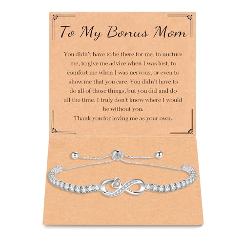 Gift for Best Friends Mom Daughter Girlfriend Wife Grandma Sister Bestie, Infinity Love Heart Bracelets for Birthday Christmas Valentins's Day Mother'