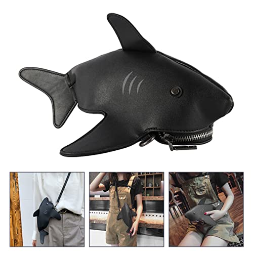 GALPADA Trendy Shark Cross Bag for Women Small Animal Purse Tassel Fashion Shoulder Bag Pu Random Style4