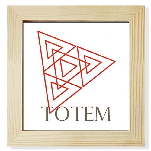 Marco de fotos cuadrado con combinación de tótem triangular para pared