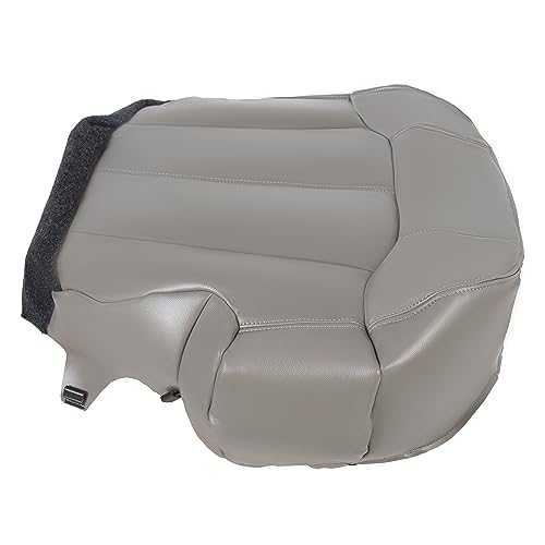 JMTAAT Seat Cover Compatible with 1999-2002 Silverado Tahoe Suburban GMC Sierra & Yukon Synthetic Leather Driver Bottom (Pewter Gray Cover Only)