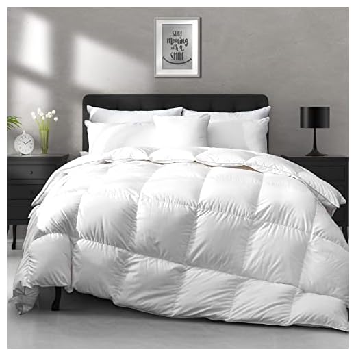 APSMILE Edredom de penas de ganso para todas as estações, tamanho king - ultramacio, 750 Fill-Power, coleção de hotel, enchimento de edredom, macio, médio, quente, edredom com abas de canto (106 x 90,