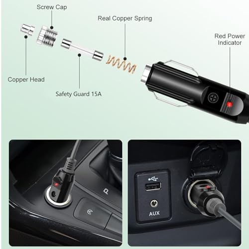 Cable de alimentación Tipo C a CC de 10m IP68 de carga para coche 3
