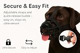 maulkorb Hund - für große Hunde - Silikon Maulkorb verstellbar weich komfortabel - für Training, Spaziergang & Tierarzt - Flamingo Maulkorb Benzo XL
