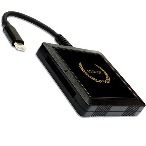 EgoDisk Dual CFast 2.0 Reader (Data Transfer Rate up to 10gbps | for Maximum Speed SuperSpeed use USB 3.1 Gen 2 or Thunderbolt 3 | USB Backward Compatible | Type-C )