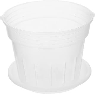 Housoutil 1 Set Clear Orchid Pots Slotted Phalaenopsis Flower Pot with Holes Plastic Gardening Plater Flower Starter Pots Transparent Orchid Pot for Seedling Succulents