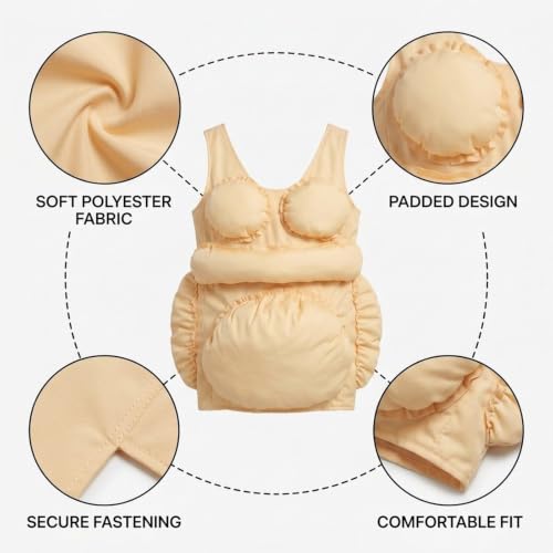 Barriga para disfraces escolares complemento de relleno cómodo para fiestas 2