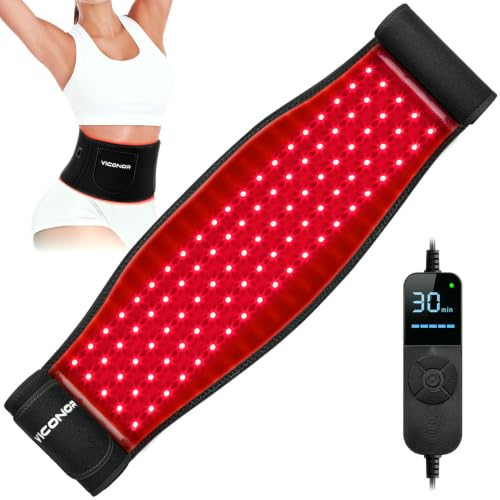 Image of Red Light Therapy Belt for Body Infrared Light Therapy Devices Near Infrared Wrap Pad Timer Remote Control for Back Waist Muscle