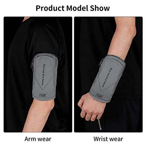 Image of ZIBUYU Waterproof Sport Armband Cell Phone Armband | Adjustable Band Fit for All Below 6.8? Cellphone | Waterproof & Anti-Sweat Fabric | Built-in Rear Pocket for Storage