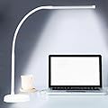 CIVHOM LED Desk Lamp, Swing Arm Architect Task Lamp with Long Flexible Gooseneck, Heavy Base, 3 Color Modes, 10 Brightness Levels, and USB Adapter, Desk Light for Home/Office/Drafting/Reading