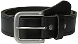 Bill Adler Men's Stitched and Heat Creased Leather Belt