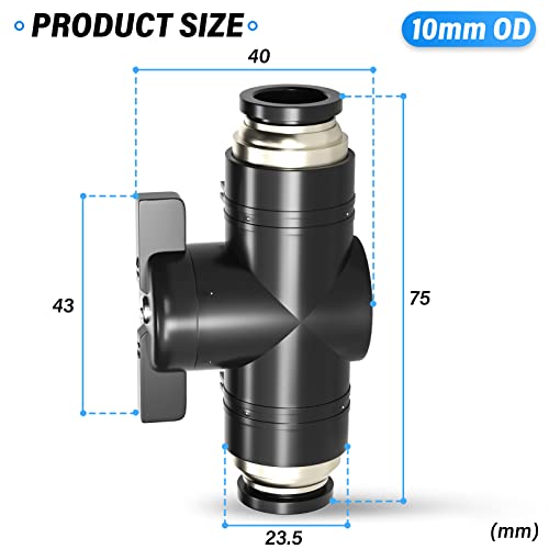 ERGAOBOY 5 pz 10mm OD valvola a sfera pneumatica