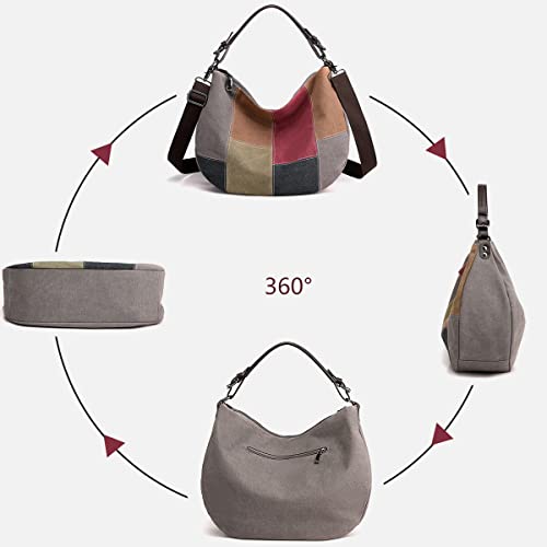 Image of Purse and Handbag for Women Canvas Hobo Bag Large Shoulder Satchel Crossbody Bag