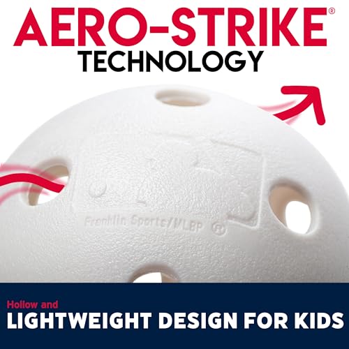 image for Franklin Sports Plastic Baseballs - MLB - Includes 8 Balls for Batting