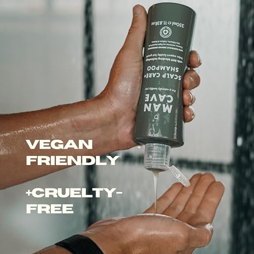 ManCave Caffeine+ Scalp & Hair Kit with 3 Haircare Essentials for Healthier Hair and Scalp, Scalp Care Shampoo, Caffeine Conditioner and Caffeine+ Scalp Serum, Sulphate Free, Vegan, Cruelty Free - Image 7