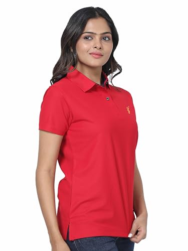 Image of STELLERS Women's Premium Polo T-Shirt, Regular Fit | Odour Resistant | Wrinkle Free | Quick Dry | Stretchable | Lightweight | Breathable | Sustainable | Anti-Static | Feather Touch Feel
