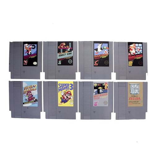 Posavasos Retro NES Nintendo - Set de 8 Posavasos Oficiales con Juegos Clásicos, Regalo para Gamers