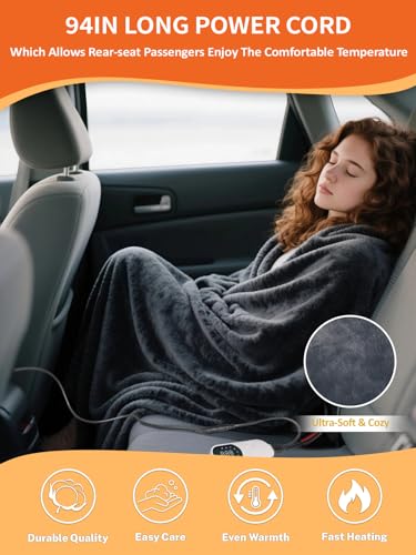 12V Flannel Heated Car Blanket