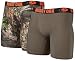 MOSSY OAK Men's 6" Cotton Boxer Brief (2 Pack), Break-Up Country/Olive, X-Large
