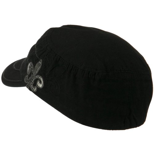 Hatiya Checkered Flower Army Cap - Black Osfm #TOP1