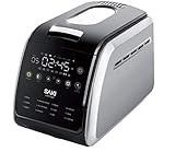 SAKI 3.3 LB Large Bread Maker Machine, 12-in-1 Programmable XL Bread Maker, with Nonstick Ceramic Pan & Large Digital Touch Panel, 3 Loaf Sizes with 3 Crust Colors, Keep Warm Mode