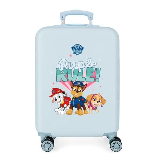 La Patrulla Canina Paw Patrol Playful Maleta de Cabina Azul 38x55x20 cms Rígida ABS Cierre de combinación Lateral 34L 2,66 kgs 4 Ruedas Dobles Equipaje de Mano, pups