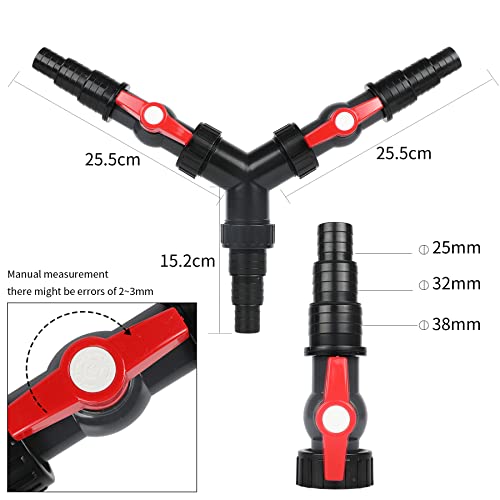 Forever Speed 3-Way Valve Y Distributor Water Distributor for Pond Pump and Watercourses 25/32/38mm (1"/1 1/4"/1 1/2") - Image 3