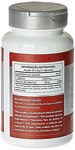 Arginina Plus 500mg Vegano 60 Capsulas Lauton Nutrition