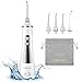 Produktbild Tragbare Wasser Flosser Munddusche zahnreinigender Spülapparat wiederaufladbar kabellos Zahnreiniger mit 4 Modi 4 Spritzdrüsen, USB wiederaufladbar für zu Hause und auf Reisen (Grau)