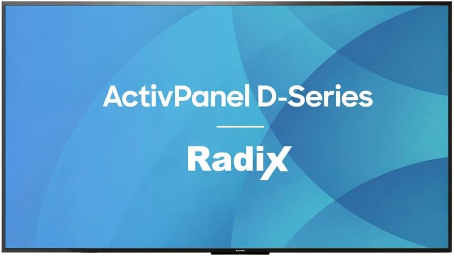 Promethean ActivPanel D-Series 65" 4K UHD Commercial Digital Signage Display, Business Smart Display for Conference Rooms, Offices, Retail & Education – Includes 1-Year Radix License