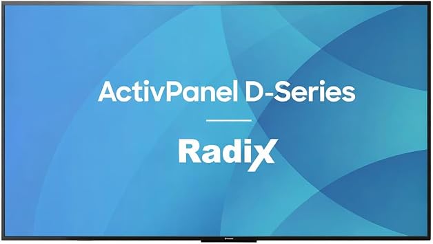 Promethean ActivPanel D-Series 65" 4K Digital Sign w/Radix Content License | Digital Signage Display for Business, Retail & Education. Includes 1-Year Radix Viso License. No Media Player Required.