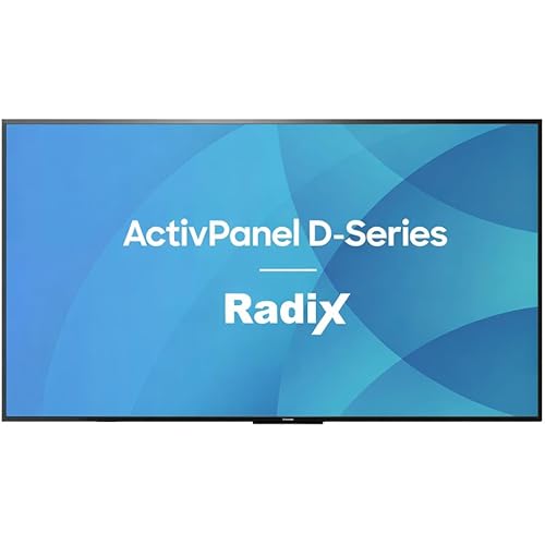 Promethean ActivPanel D-Series 65" 4K UHD Commercial Digital Signage Display, Business Smart Display for Conference Rooms, Offices, Retail & Education – Includes 1-Year Radix License