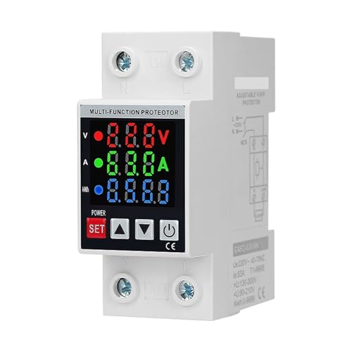 Relais de protection de courant double affichage réglable rail DIN 80A