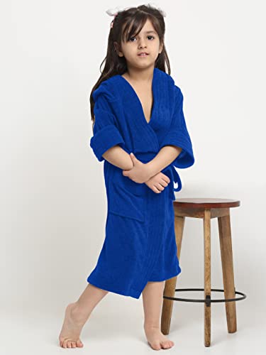Image of CREEVA Cozy Hooded Bathrobe for Kids - Lightweight, Quick-Dry, and Perfect for Daily Use