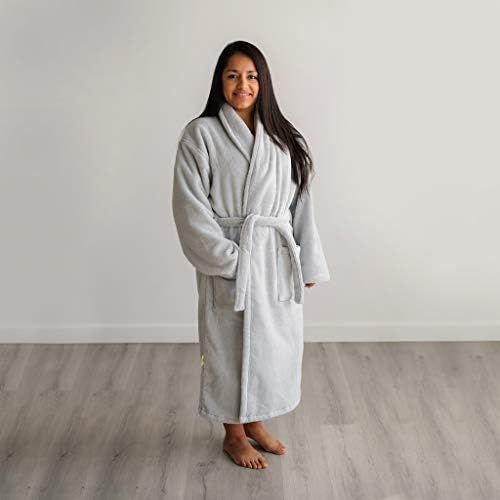 Natemia Organic Cotton Bathrobe for Men and Women Ultra Soft and Cozy Unisex Robe at Amazon