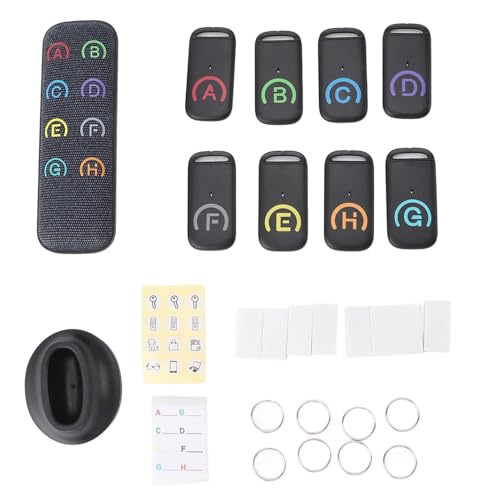 Buscador De Llaves, Llavero Con Control Remoto Buscador De Llaves Con 8 Receptores Etiquetas De Localización De Artículos De Llaves Portátiles Y Livianas Sonido Fuerte De 80 Db