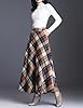 Women's Plaid Skirt Warm Elastic Waist Wool A-Line... #1