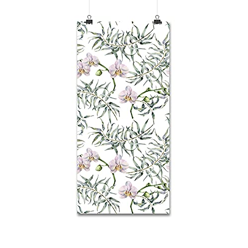 Papier peint muralo fleurs d'orchidées grand format 290x290 original pour salon