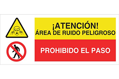 Cofan Cap15Pl507210 - Señal De Seguridad&Quot;¡Atención! Area De Ruido Peligroso/Prohibido El Paso&Quot;