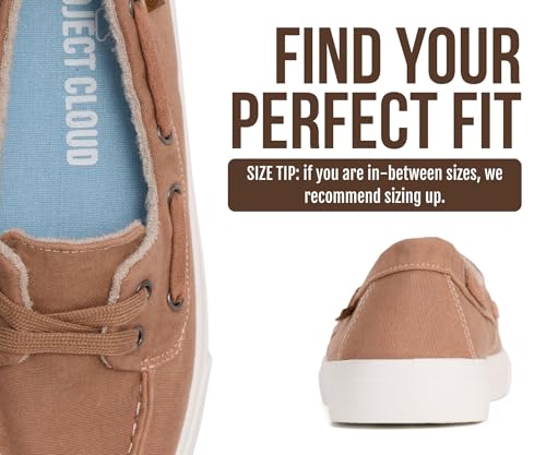 Image of Project Cloud Canvas Sneakers for Women - Memory Foam Slip On Shoes Women Footwear - Lightweight and Non Slip Fashion Sneakers (Seasalt)