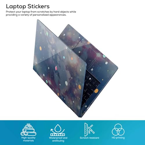 Image of Galaxsia Universe D2 Full Body Vinyl Laptop Skin /Sticker /Cover Upto 15.6 Inches Laptops Laminated-Removable-HD Quality Compatible for Hp-Dell-Sony-Lenovo-Asus etc.(15x10 Inches)
