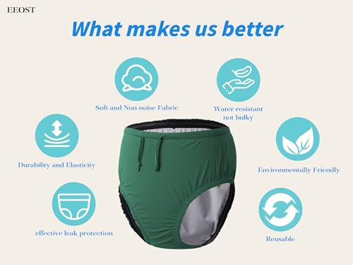 Image of Youth /Big Kids Special Needs Swim Diapers Reusable Swimwear for Incontinence Cloth Diaper Covers Waterproof,Leakproof(Green,3-4T)