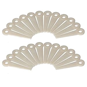 Sunicon 24Pcs Lawn Mower Blades, Plastic Cutter Blades Lawn Mower Head Blade Replacement for 4111‑007‑1001