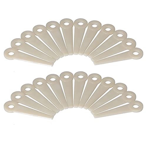 24PCs Rasenmäherklingen PA66 Kunststoff Messerklingen Garten Rasenmäher Zubehör Schneidkopfklingen Ersatz für 6-3 20-3 10-3 41-3 Rasenmäher