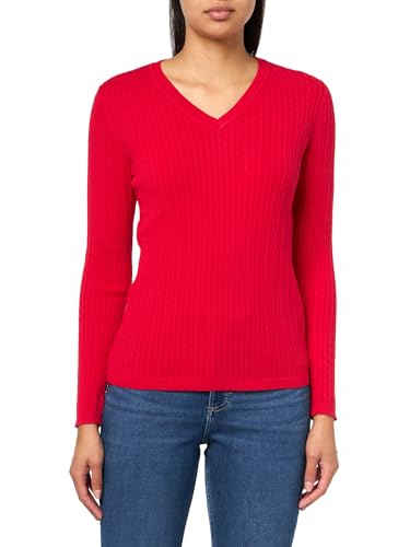 Tommy Hilfiger Womens Cotton Vneck Cable...