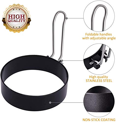 Yevior Egg Ring,4 Pack Round Breakfast Household Mold Tool Cooking,Round Egg Cooker Rings For Frying Shaping Cooking Eggs,Egg Maker Molds… #TOP2