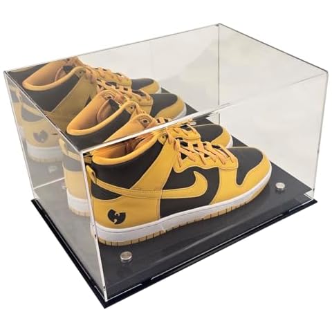 OnDisplay Deluxe UV-Protected Sneaker/Shoe Display Case w/Mirror Wall and Black Luxe Base Cover